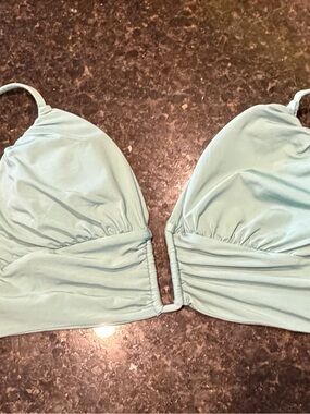 BECCA Light Blue Bikini Top with Thin Adjustable Straps